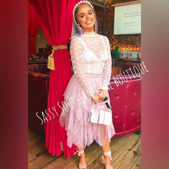 🆕⭐ Blush pink tulle midi skirt - Picture 3 of 13